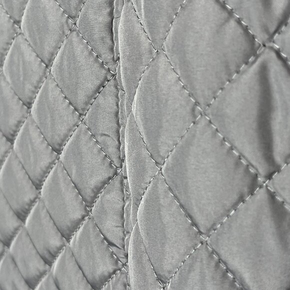 Kim Rogers Vest Womens Small Jacket Sleeveless Quilted Full Zip Fall Coat Gray - Picture 12 of 12